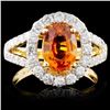 Image 1 : 18K Yellow Gold 2.23ct Sapphire & 1.05ct Diamond R