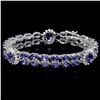`14k Gold 21ct Tanzanite 1.66ct Diamond Bracelet