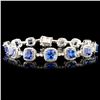 14K Gold 14.84ct Tanzanite & 2.87ctw Diamond Brace