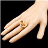 Image 3 : 14K Gold 12.04ct Citrine & 0.74ctw Diamond Ring