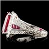 Image 3 : *GIA 18K Gold 5.42ctw Ruby & 0.38ctw Diamond Ring