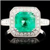 Image 1 : 18K Gold 1.99ct Emerald & 0.75ctw Diamond Ring