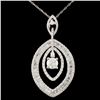 Image 1 : 18K Gold 1.83ctw Diamond Pendant