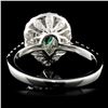 Image 3 : 18K Gold 0.52ct Emerald & 0.80ctw Diamond Ring