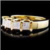 Image 3 : 18K Yellow Gold 0.62ctw Diamond Ring