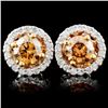 Image 1 : 14K Gold 1.29ctw Fancy Diamond Earrings
