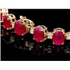 Image 2 : `14k Gold 45.80ct Ruby 1.20ct Diamond Bracelet