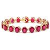 Image 3 : `14k Gold 45.80ct Ruby 1.20ct Diamond Bracelet