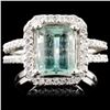 Image 1 : 14K Gold 2.94ct Tourmaline & 0.58ctw Diamond Ring