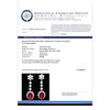Image 3 : `14k Gold 5ct Ruby 2.50ct Diamond Earrings