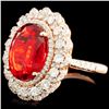 Image 2 : 14K Gold 3.02ct Opal & 1.11ctw Diamond Ring