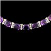 Image 2 : 14K Gold 61.80ctw Amethyst & 2.58ctw Diamond Neckl