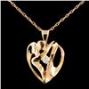 Image 1 : 14K Gold 0.08ctw Diamond Pendant