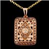 Image 1 : 14K Gold 0.38ctw Fancy Diamond Pendant