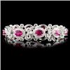 Image 2 : 18K Gold 10.70ct Ruby & 1.74ct Diamond Bracelet