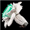 Image 3 : 18K Gold 11.21ct Emerald & 5.52ctw Diamond Ring