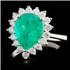 Image 2 : 18K Gold 2.32ct Emerald & 0.56ctw Diamond Ring