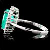 Image 3 : 18K Gold 2.32ct Emerald & 0.56ctw Diamond Ring