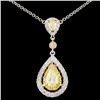 Image 1 : 18K Gold 1.40ctw Fancy Diamond Necklace