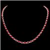 Image 1 : `14k Gold 28ct Ruby 1.20ct Diamond Necklace