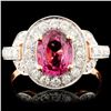 Image 1 : 18K Gold 1.50ct Spinel & 0.63ctw Diamond Ring