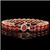 Image 1 : 14k Yellow Gold 31ct Ruby 0.30ct Diamond Bracelet