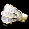 Image 3 : 14K Yellow Gold 4.28ctw Diamond Ring