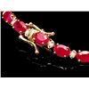 Image 2 : `14k Gold 11.50ct Ruby 0.40ct Diamond Bracelet