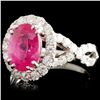 Image 2 : 18K Gold 2.81ct Ruby & 1.00cw Diamond Ring