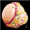 Image 2 : 18K Gold 24.38ct Moonstone & 1.02ctw Diamond Ring