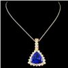 Image 2 : 18K Gold 6.84ct Tanzanite & 1.96ctw Diamond Pendan