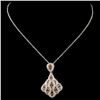 Image 2 : 14K White Gold 1.07ctw Fancy Color Diamond Pendant