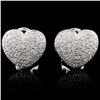 Image 1 : 14K White Gold 1.04ctw Diamond Earrings