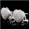 Image 2 : 14K White Gold 1.04ctw Diamond Earrings