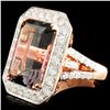 Image 2 : 18K Gold 10.78ct Tourmaline & 1.47ctw Diamond Ring