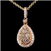 Image 1 : 14K Rose Gold 1.17ctw Diamond Pendant