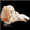 Image 2 : 18K Gold 1.61ct Opal & 0.48ctw Diamond Ring