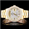 Image 1 : Rolex 18K YG Presidential 2.00ct Diamond Wristwatc