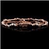 Image 2 : 14K Rose Gold 2.12ctw Fancy Color Diamond Bracelet