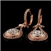 Image 2 : 14K Rose Gold 1.81ctw Fancy Color Diamond Earrings