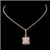 Image 2 : 14K Rose Gold 1.08ctw Diamond Pendant