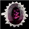 Image 1 : 14K Gold 7.72ct Tourmaline & 0.81ctw Diamond Ring