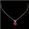 Image 2 : 14K Gold 1.00ct Ruby Pendant