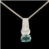 Image 2 : 14K Gold 0.87ct Alexandrite & 0.10ctw Diamond Pend