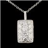 Image 1 : 14K Gold 0.89ctw Diamond Pendant