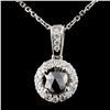 Image 1 : 14K Gold 0.85ctw Fancy Diamond Pendant
