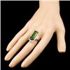 Image 3 : 14K Gold 10.54ct Tourmaline & 1.39ctw Diamond Ring