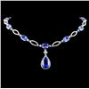 Image 1 : 14K Gold 27.20ctw Tanzanite & 3.98ct Diamond Neckl