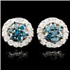 Image 1 : 14K Gold 0.76ctw Fancy Color Diamond Earrings