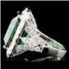 Image 3 : 18K Gold 23.82ct Tourmaline & 3.43ctw Diamond Ring